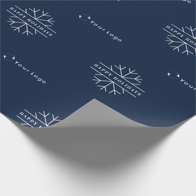 Firmenlogo Blue Christmas Snowflake Lp Geschenkpapier (Ecke)