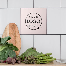 Firmenlogo | Blush Pink Feminine Beruflich Fliese