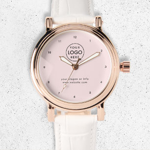 Firmenlogo   Blush Pink Modernes Beruflich Armbanduhr
