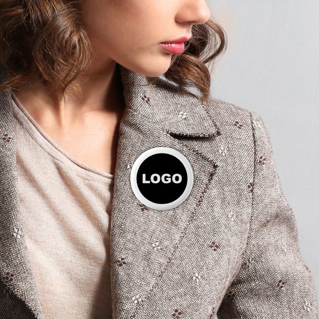Firmenlogo Branding Mitarbeiter-Werbemittel Button (Custom Corporate Promotional Business Company Logo Button)