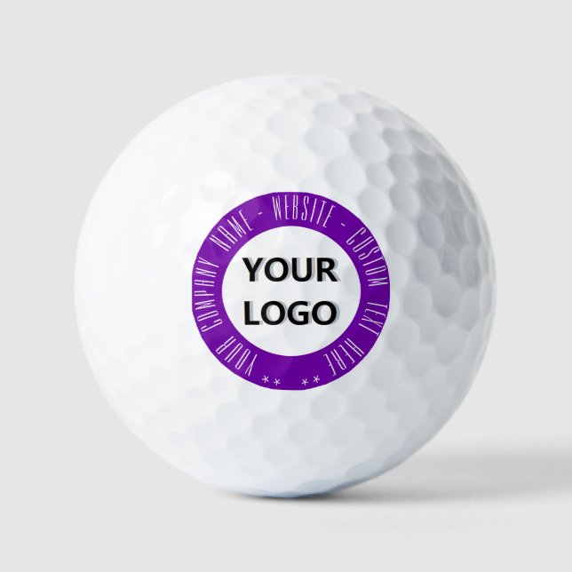 Firmenlogo-Branding-Stempel Golfbälle Vorlage (Vorderseite)