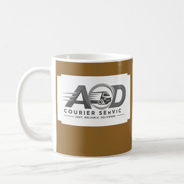 Firmenlogo Braun Kaffeetasse (Links)