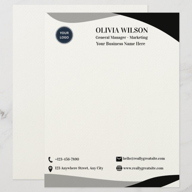 Firmenlogo Briefbogen (Vorne/Hinten)
