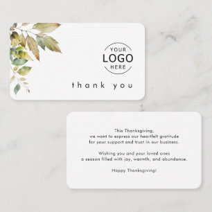 Firmenlogo Business Erntedank Cards Visitenkarte