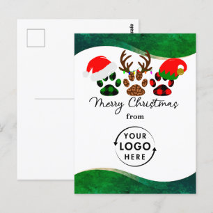 Firmenlogo Business Holiday Weihnachtspostkarte Postkarte