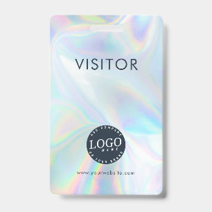 Firmenlogo Business Website Holographic Visitor Ausweis