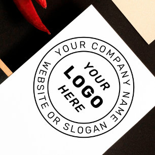 Firmenlogo Circle Website & Company Name Gummistempel