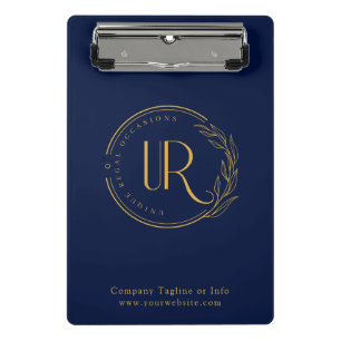 Firmenlogo Corporate Navy Blue Modern Mini Klemmbrett