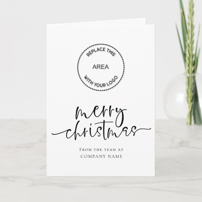 Firmenlogo Corporate QR-Code Frohe Weihnachten (Vorderseite)