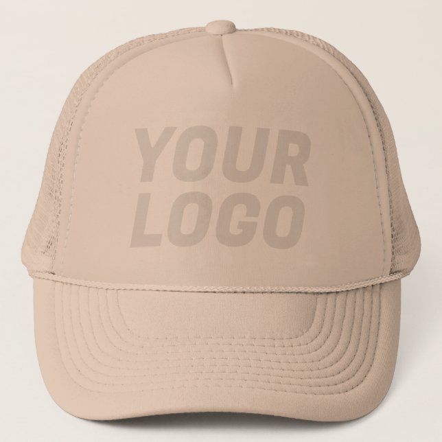 Firmenlogo CUSTOMIZABLE Khaki Truckerkappe (Vorderseite)
