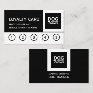 Firmenlogo, Dog Trainer Business Loyalitätskarte Treuekarte