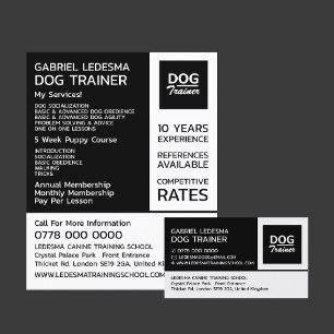 Firmenlogo, Dog Trainer Visitenkarte