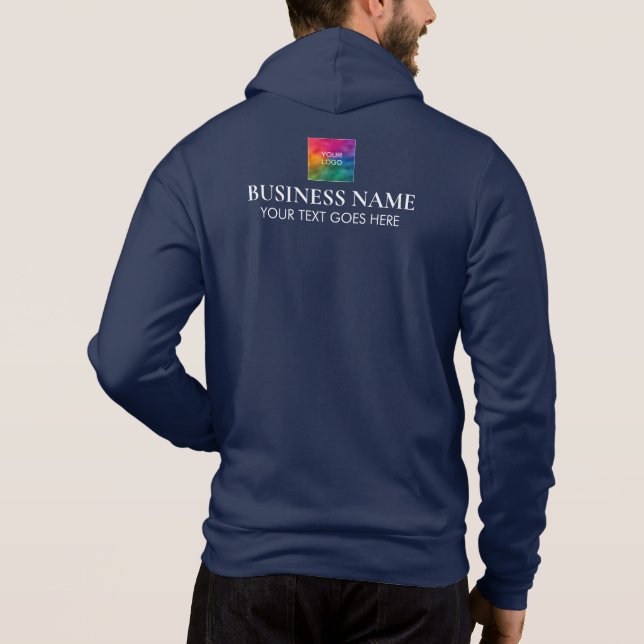 Firmenlogo Doppelseitige Printwerbung für Männer h Hoodie (Rückseite)