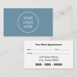 Firmenlogo Dusty Blue Termin Card