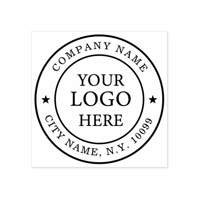 Firmenlogo Einfach Elegant Gummistempel (Prägung)