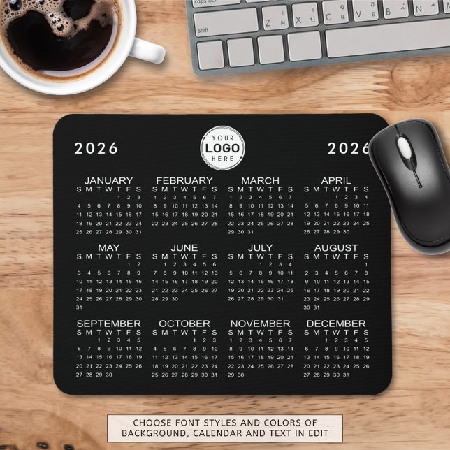 Firmenlogo Einfache 2026 Kalender Benutzerdefinier Mousepad (Von Creator hochgeladen)