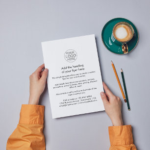 Firmenlogo   Einfache Schwarz-weiße Benutzerdefini Flyer