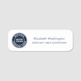 Firmenlogo Einfache Unternehmensmitarbeiter Namensschild