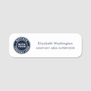 Firmenlogo Einfache Unternehmensmitarbeiter Namensschild