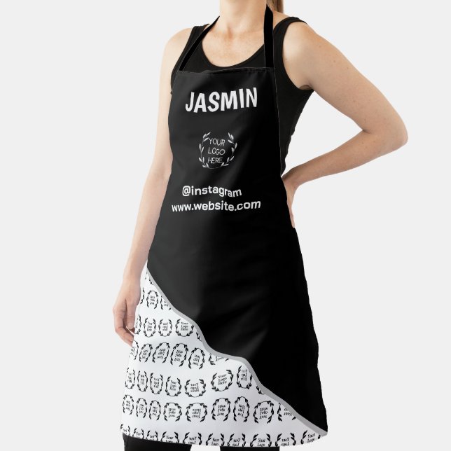 Firmenlogo-Farbbockmuster Name Titel Schürze (InSitu)