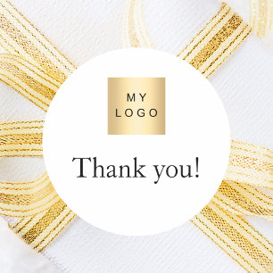 Firmenlogo - Farbe danke Runder Aufkleber