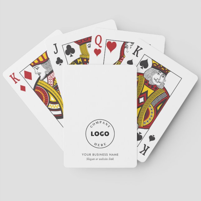 Firmenlogo Firmenkunden Mitarbeiter Spielkarten (Rückseite)