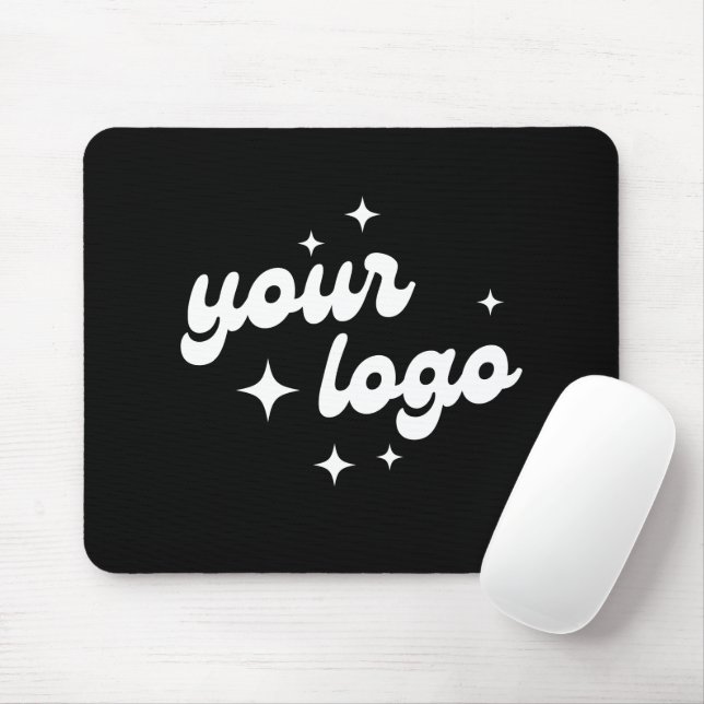 Firmenlogo Firmenname Einfach Schwarz & Weiß  Mousepad (Mit Mouse)