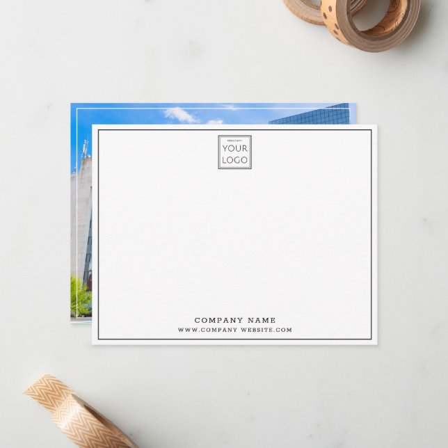 Firmenlogo Firmenname Firmenname Foto Mitteilungskarte (Vorderseite/Rückseite Beispiel)