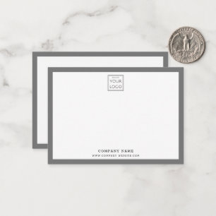 Firmenlogo Firmenname Grauer Rahmen Budget Mitteilungskarte