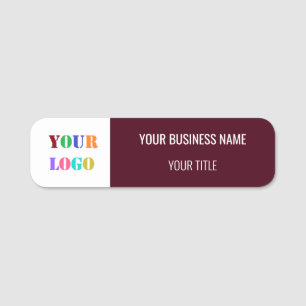 Firmenlogo Firmenname Markieren Ihre Farben Namensschild