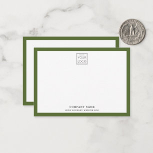 Firmenlogo Firmenname Oliv-Rahmen Budget Mitteilungskarte