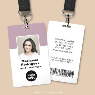 Firmenlogo Foto Barcode Individuelle Mitarbeiter-I Ausweis
