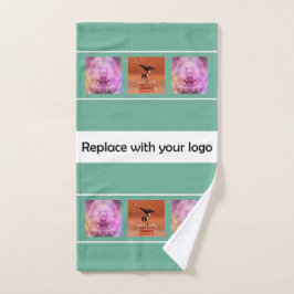 Firmenlogo Foto Collage grün Handtuch