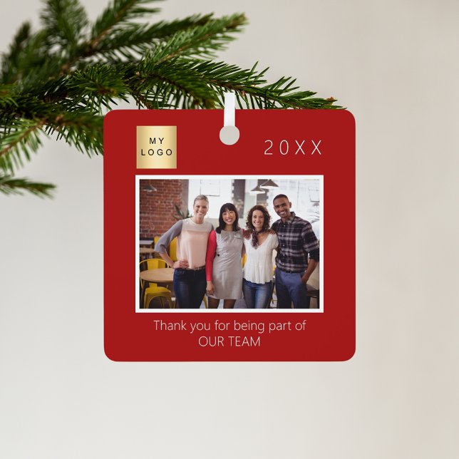 Firmenlogo Foto Danke Rot Ornament Aus Metall (Von Creator hochgeladen)