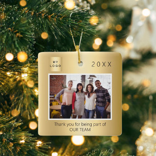 Firmenlogo Foto Dankeschön Weihnachten Keramikornament