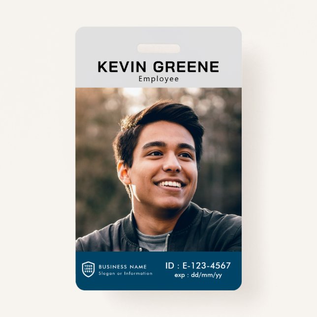 Firmenlogo | Foto Mitarbeiter Abzeichen Ausweis (Vorderseite)