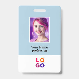 Firmenlogo, Foto, Qr-Code, Name-ID Ausweis