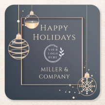 Firmenlogo 'Frohe Feiertage' Rose Gold Modern
