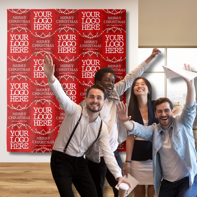 Firmenlogo Frohe Weihnachten und Glück im neuen Ja Wandteppich (Von Creator hochgeladen)