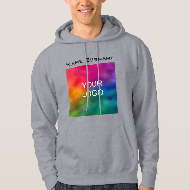 Firmenlogo für Frontsysteme für Männer in Grau Hoodie (Vorderseite)