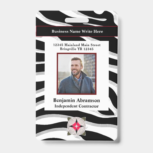 Firmenlogo für Mitarbeiter-Foto Ausweis (Vorderseite)