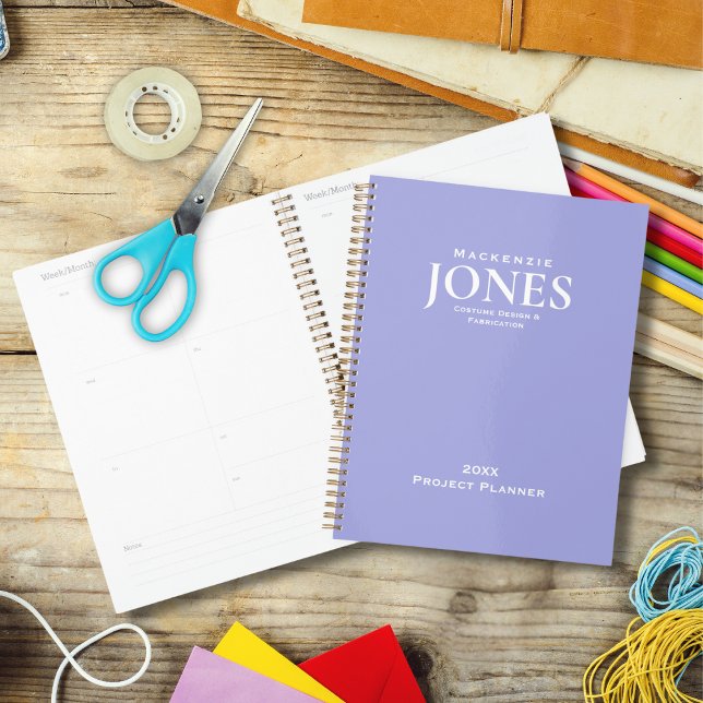 Firmenlogo für persönliche Namen Modernes Lila Planer (Von Creator hochgeladen)