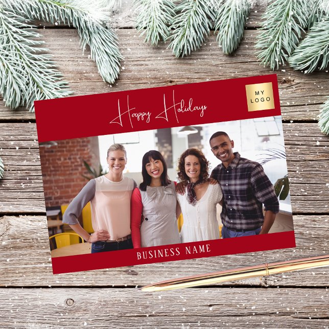 Firmenlogo für weiße Fotos Feiertagskarte (Von Creator hochgeladen)