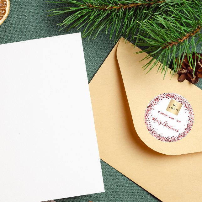 Firmenlogo für weiße Glitzer Runder Aufkleber (Von Creator hochgeladen)