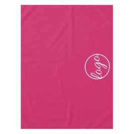 Firmenlogo Fuschia Hot Pink auf der Custom Trade S Tischdecke