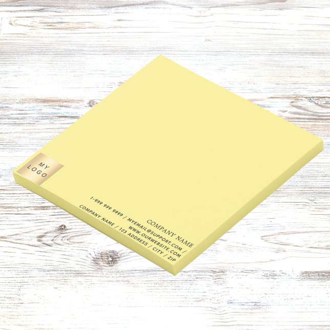 Firmenlogo gelb post-it klebezettel (Von Creator hochgeladen)