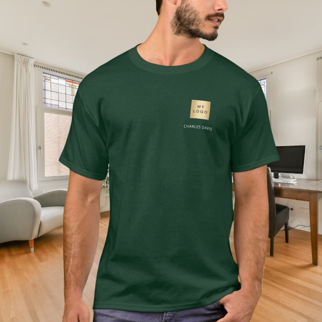 Firmenlogo Geschäft grün T-Shirt (Von Creator hochgeladen)