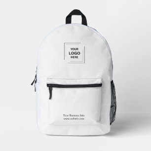 Firmenlogo   Geschäft Minimalistisch Weiß Gedruckt Bedruckter Rucksack