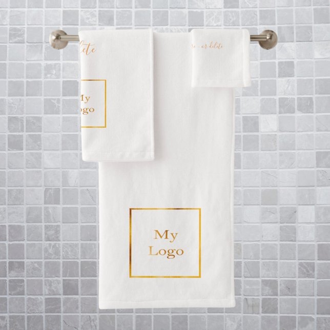 Firmenlogo, geschäftliche Markenfarbe Badhandtuch Set (Von Creator hochgeladen)