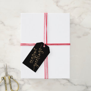 Firmenlogo Gold Black Frohen Festtage Geschenkanhänger